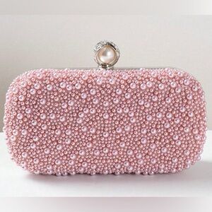 🆕 Pink Pearl Clutch Handbag